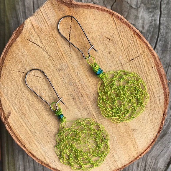 Jewelry - 🧜🏼‍♀️Handmade Crocheted Wire Earrings